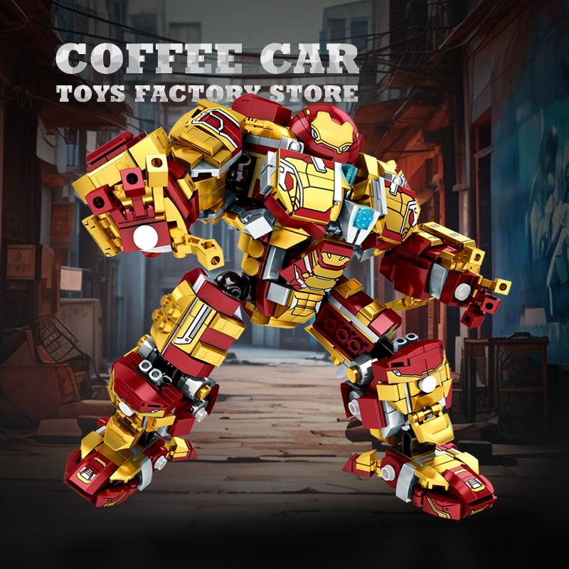 Non-Toxic Giant Robot Combat Armor Building Blocks Diy Kit Mecha Hero Moc Bricks 3D Model Action Figures Toy Adult Children Birthday Gifts
