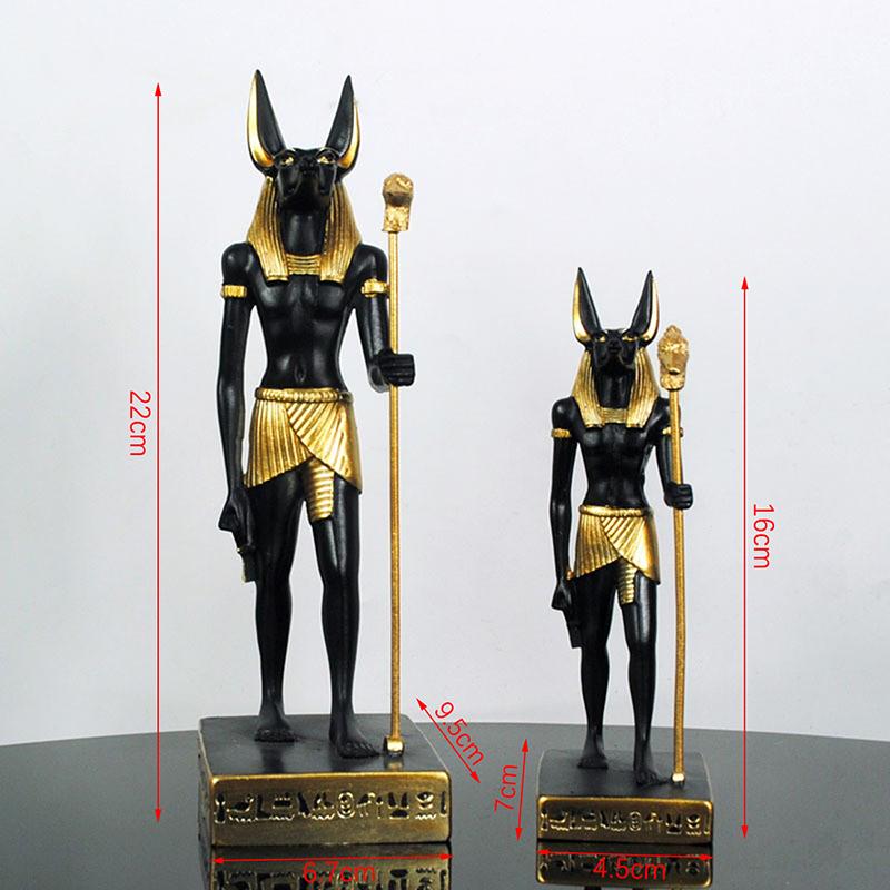 Egyptian Anubis Resin Crafts Dog God Retro Interior Decoration Tourism Souvenir Light Luxury Ornaments