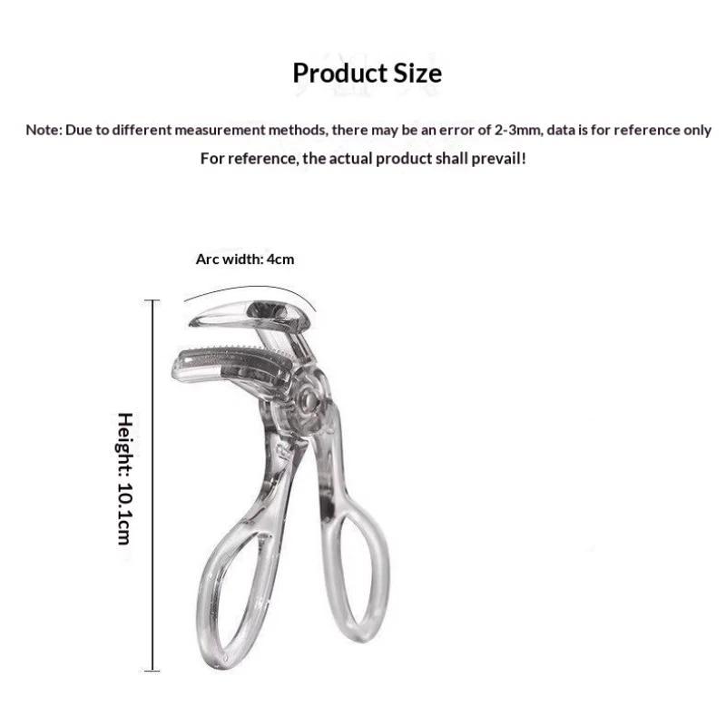 1Pc Transparent One-Clip Eyelash Curler Wide Angle Partial Lash Curler Waterproof Material for Wet Use