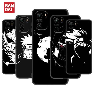 Czarno-białe etui na telefon Naruto dla Xiaomi Mi POCO X3 NFC GT M4 M3 12 11T 10T Pro A2 11 Lite NE 11i 5G 12X F3 A3 czarna okładka