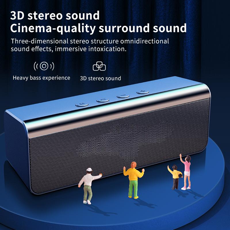 S31 Tragbarer Bluetooth-Lautsprecher 3D HIFI Boombox Stereo Wireless-Lautsprecher Unterstützt TF-Karte, USB-Stick