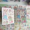 8 Types of Korean Cute Girl Stickers Soft Cute Girl Handbook Stickers Ins Cartoon Character Material Handbook Stickers New Gifts