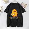 Süße Ente mit Messer Psicopato Grafikdruck T-Shirt