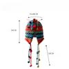 Women Autumn and Winter Nation Fashion Pure Handmade Fringed Dopamine Plush Colorful Ball Thick Hollow Out Ear Protection Knitted Pullover Hat