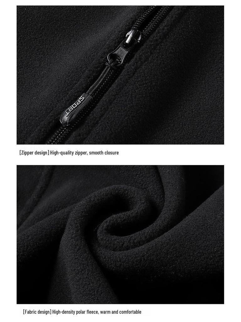 Herren Plus Size Wendeweste mit Stehkragen aus Fleece