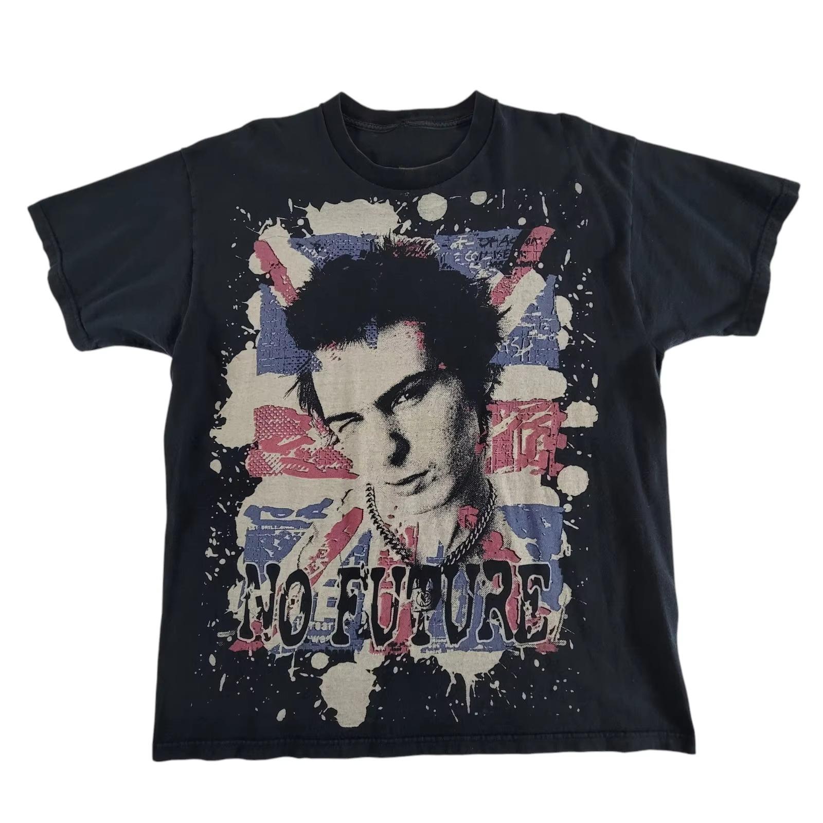 Dirk Weschke No Future Printed Tshirt Black Punk Band Sex Party Tshirt From The s Rare Edition 2XL