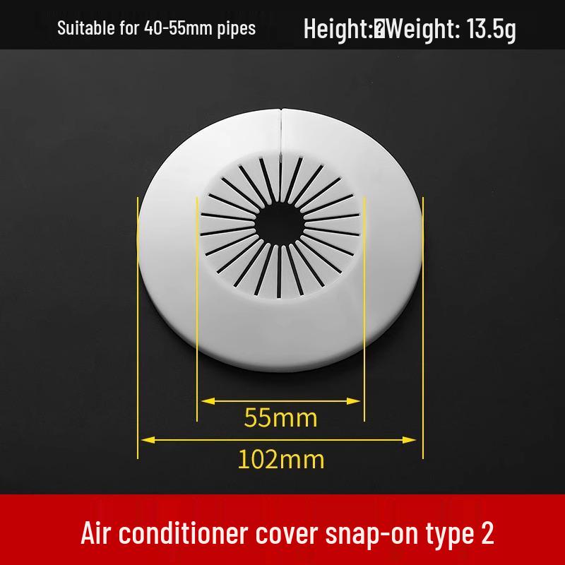 Nacvakávací ozdobný kryt a ucpávka otvoru pro potrubí klimatizace