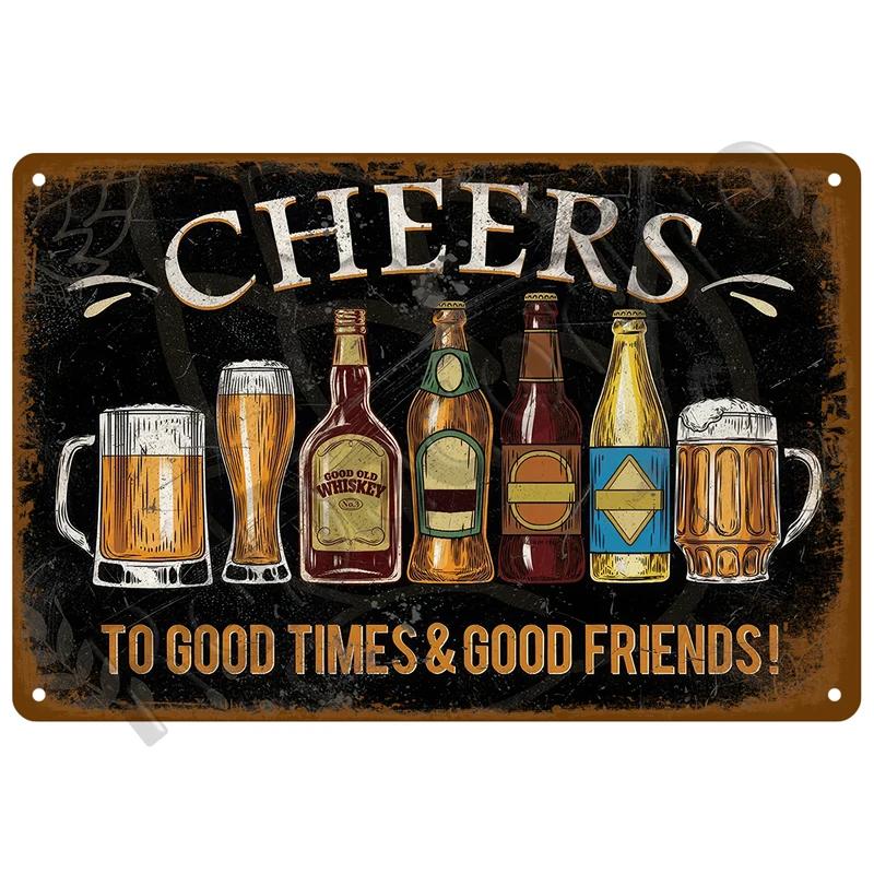 Öl Vintage Metallskylt Whiskey Plåtskylt Affischer Plåt Hem Väggdekor För Pubar Barer Kaféer Klubbar Retro Plakett Målning Mank Cave
