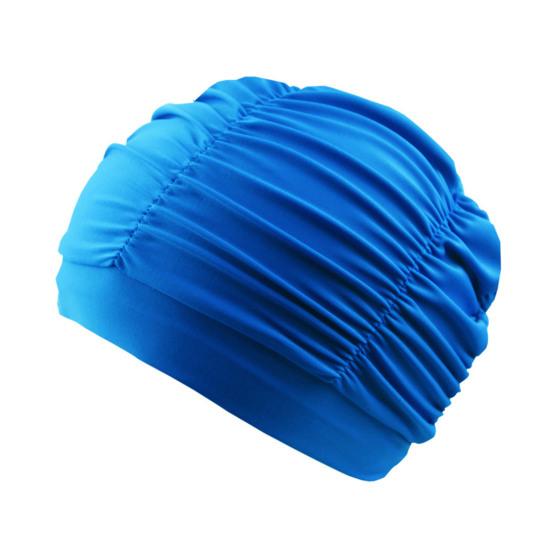 Women Cloth Swimming Cap, Breathable Ruffle Solid Color Swim Pool Cap for Adults, Short Long Thick Hair Ear Protection Bathing Hat