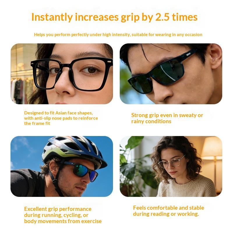 Adhesive Silicone Eyeglasses Nose Pads 10Pcs Anti Slip Bionic Lizard Skin Design for All Glasses Types Daily Use