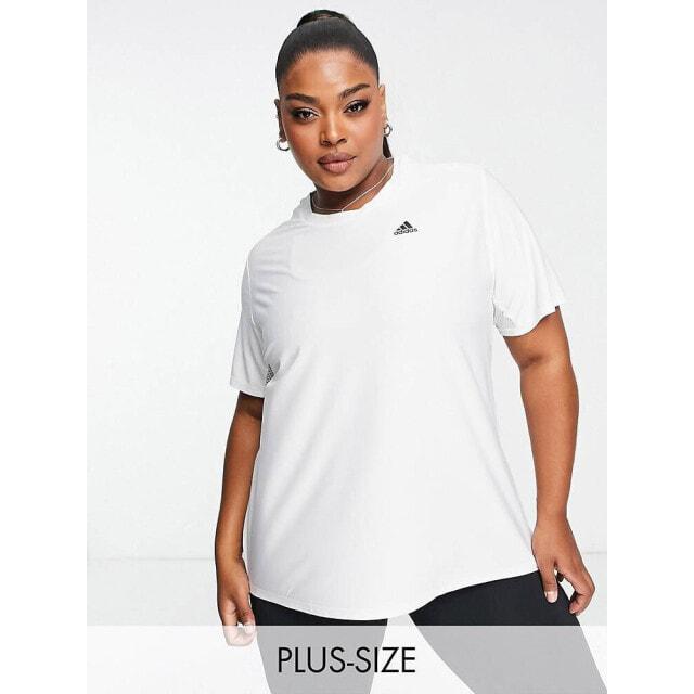 

adidas Running Plus Adi Runner t-shirt in white