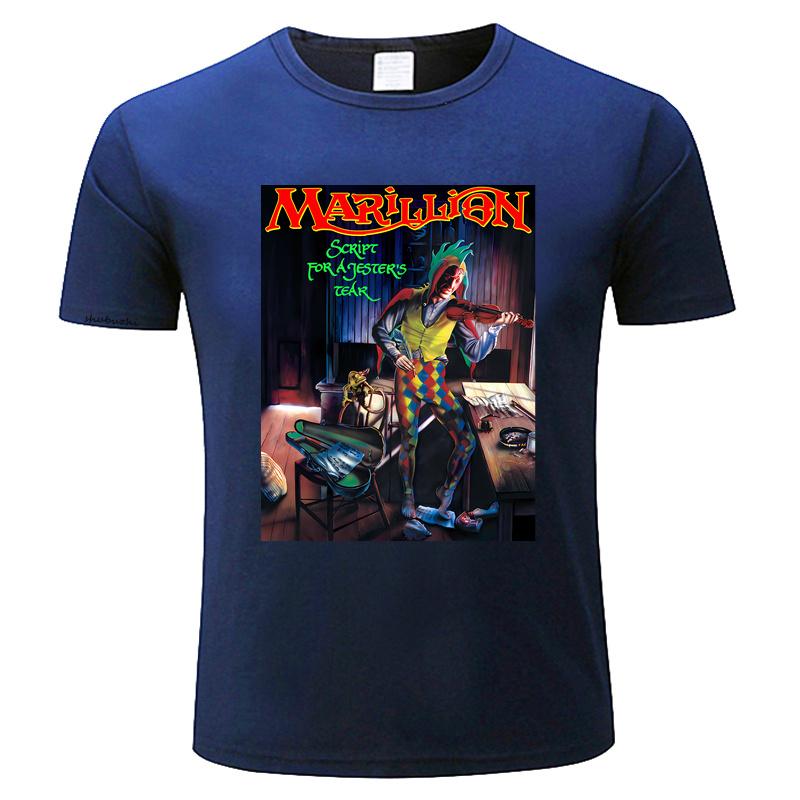 Brithis Rock Marillion musthave classic mens and womens Tshirt retro street short sleeved round neck Harajuku mens clothing