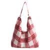 New Autumn and Winter Plush Lazy and Versatile Double-sided Shoulder Tote Bag Soft Waxy Student Bag Female