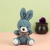 Cartoon Lovable Style Rabbit Plush Toy With Bow Tie Ideal For Backpacks And Keychains