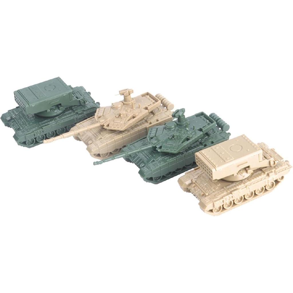 4 Pieces 1/144 Tank Model, DIY Puzzle Building, Collectables, 4D Modern Tank Model for Children Toddlers