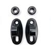 New 2x Black Motorcycle CNC Aluminum Rearview Mirror w/Fairing Adapters Mount Holder