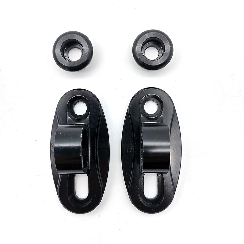 New 2x Black Motorcycle CNC Aluminum Rearview Mirror w/Fairing Adapters Mount Holder
