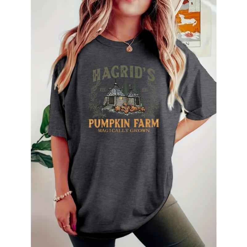 

Летний женский свитер с круглым вырезом и короткими рукавами с принтом XXL