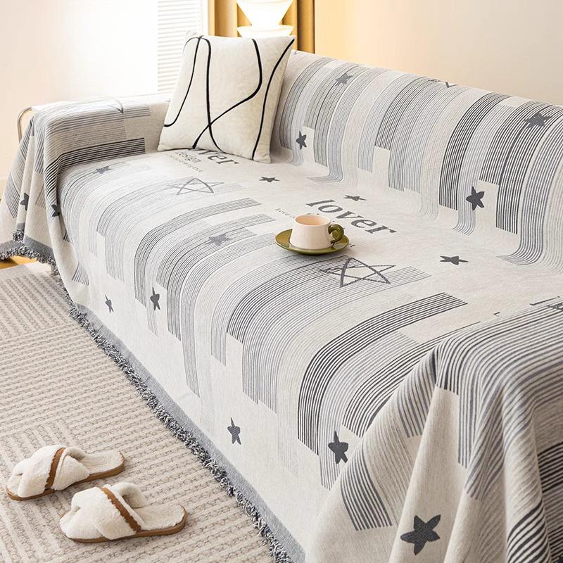 Chenille All-Inclusive Volledige Set Stofdicht Antislip Bankhoes Bankkussen Bankhoes Vier Seizoenen Universele Bankhoes Volledige Hoes Stof 180-130cm