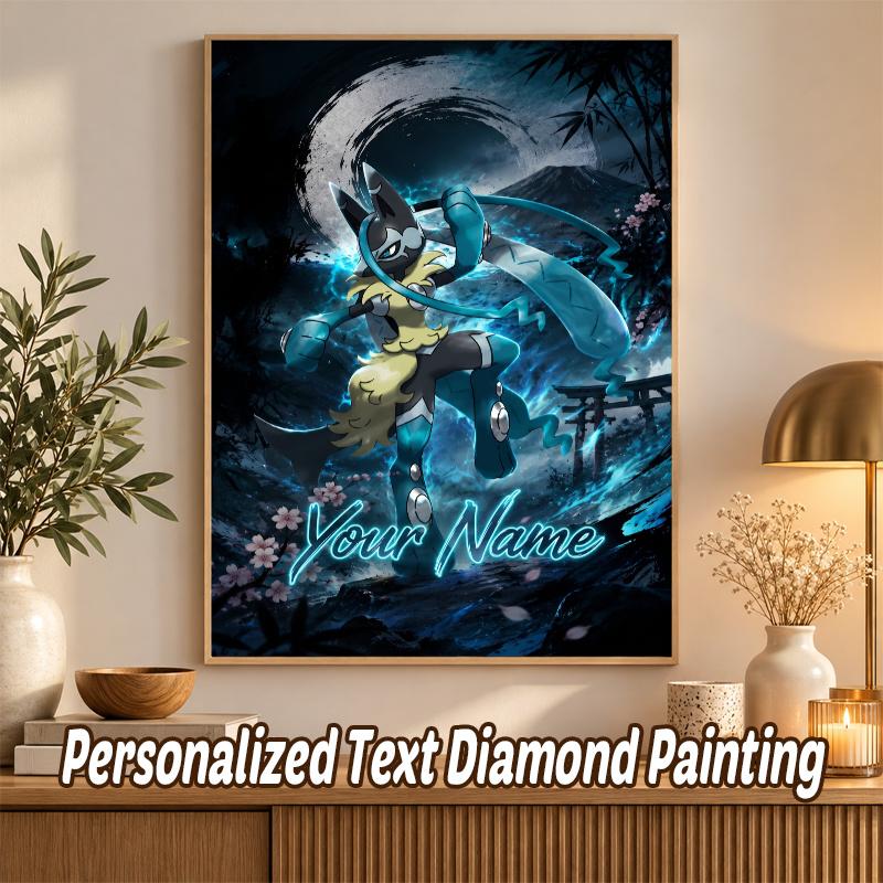 Greninja Custom Name Diamond Painting Personalized 5D Full Drill DIY Diamond Art Home Decor
