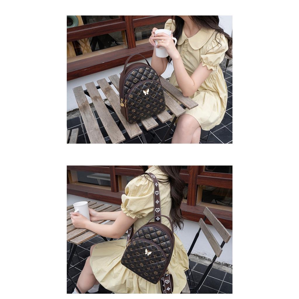 Retro Printed Shoulder Bag,Multifunctional Schoolbag Large Capacity Casual Backpacks