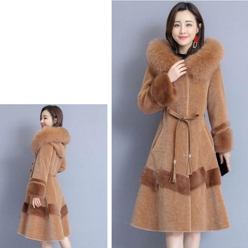 Long Sleeve Warmth Windbreaker Large Size Woolen Coat Spring and Autumn Large Size Woman's Clothing
