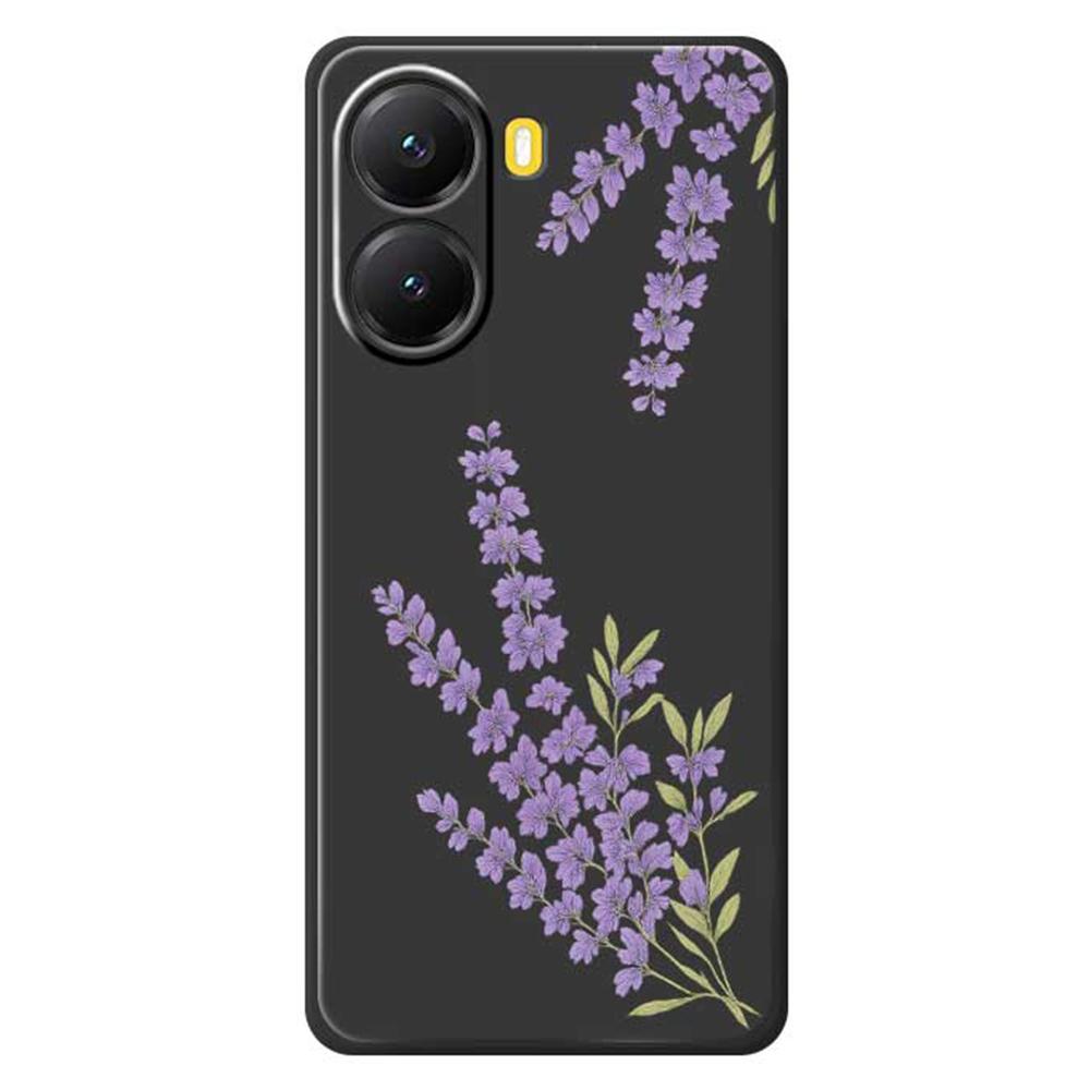 For Xiaomi Redmi Turbo 4 5G/Poco X7 Pro 5G Case Lavender Pattern Printing Straight Edge TPU Phone Back Cover