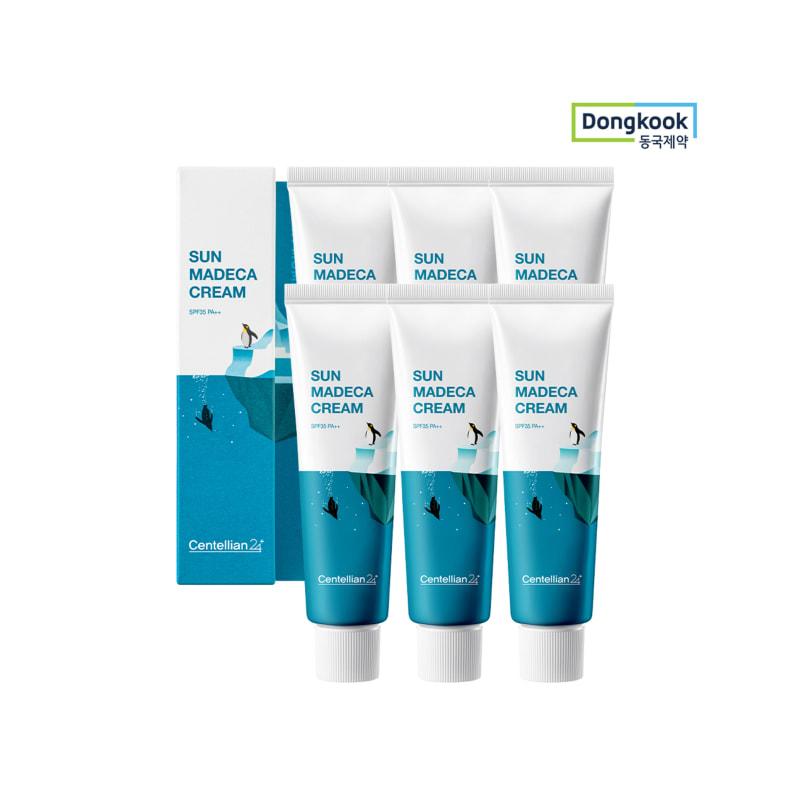 Sun Madeca Cream 50ml x 6 Cooling UV Protection Sunscreen Moisturizing Soothing Ice Techa Photoaging Centella Asiatica