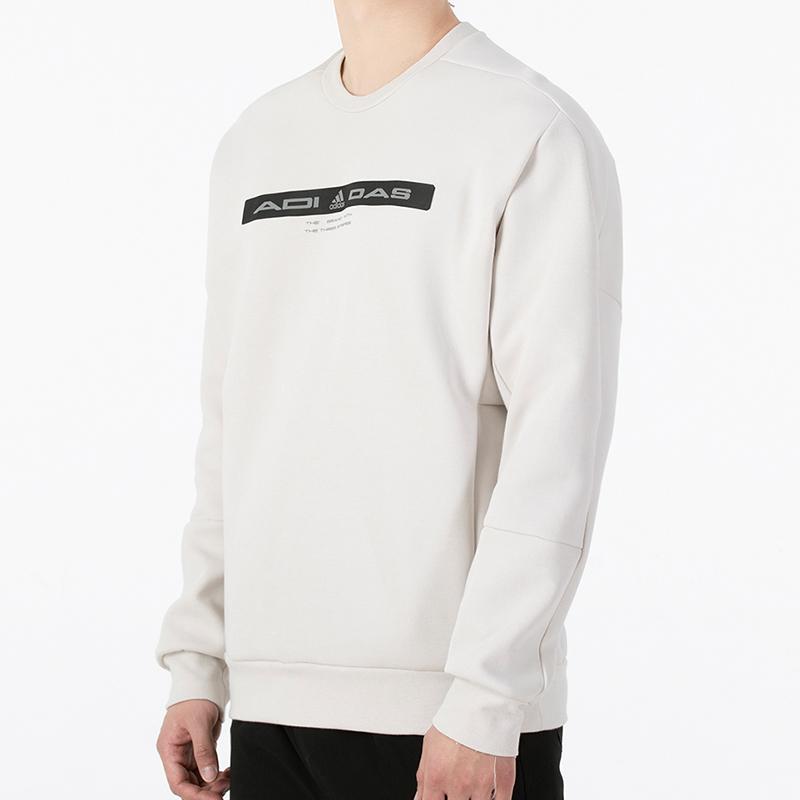 Adidas Tref Sweat Casual Sports Crew Neck Long Sleeve Sweater Men Sweater Alumina-Brown HE9906