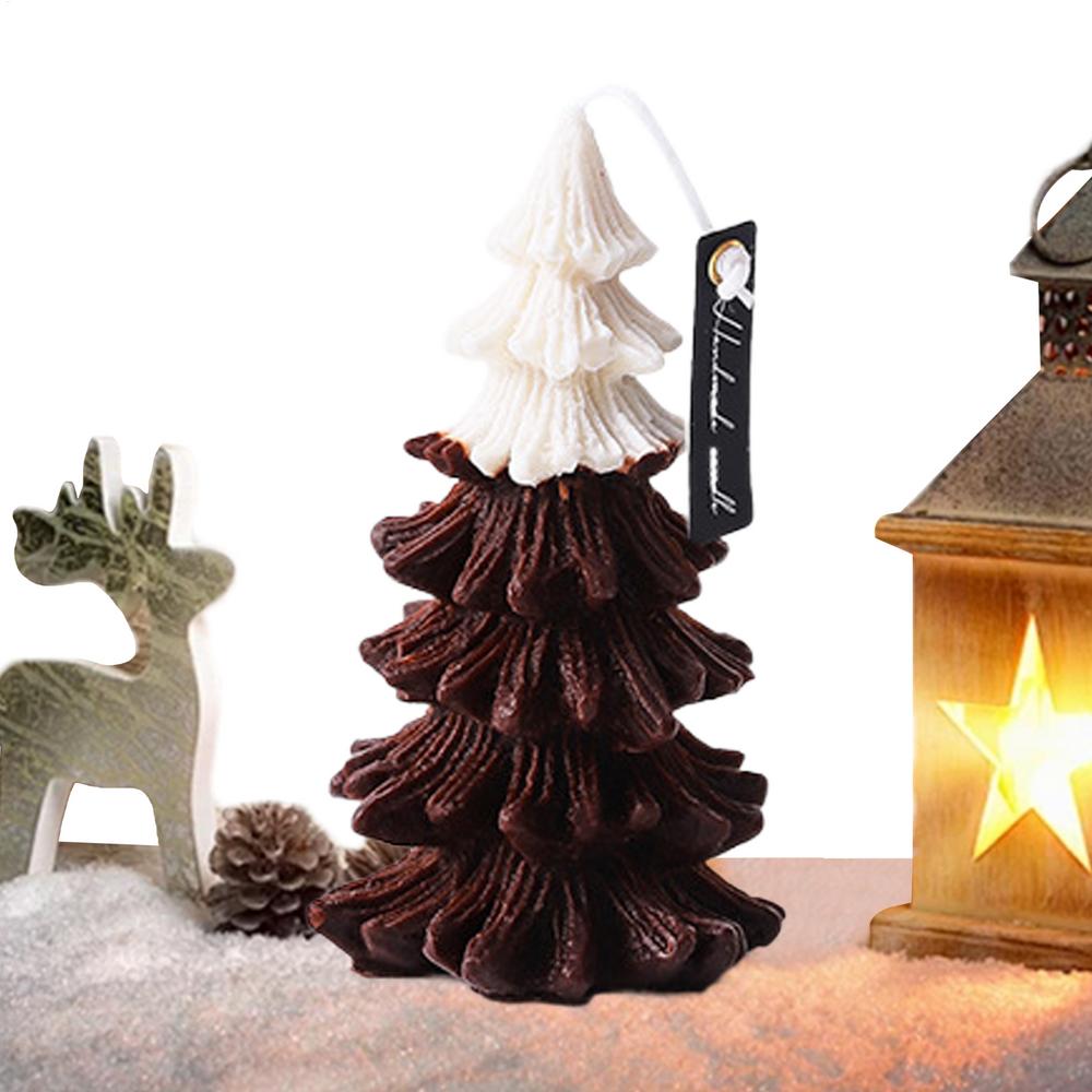 

Свечи для рождественской елки, натуральные восковые ароматические свечи, декор, украшения стола для рождественского сочельника, зимнего праздника, нового года