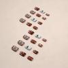 Glossy Cute Press-on Nail Lovely Rabbit Pattern Short Round Natural Nail Tips for Daily Lives Everyday Use