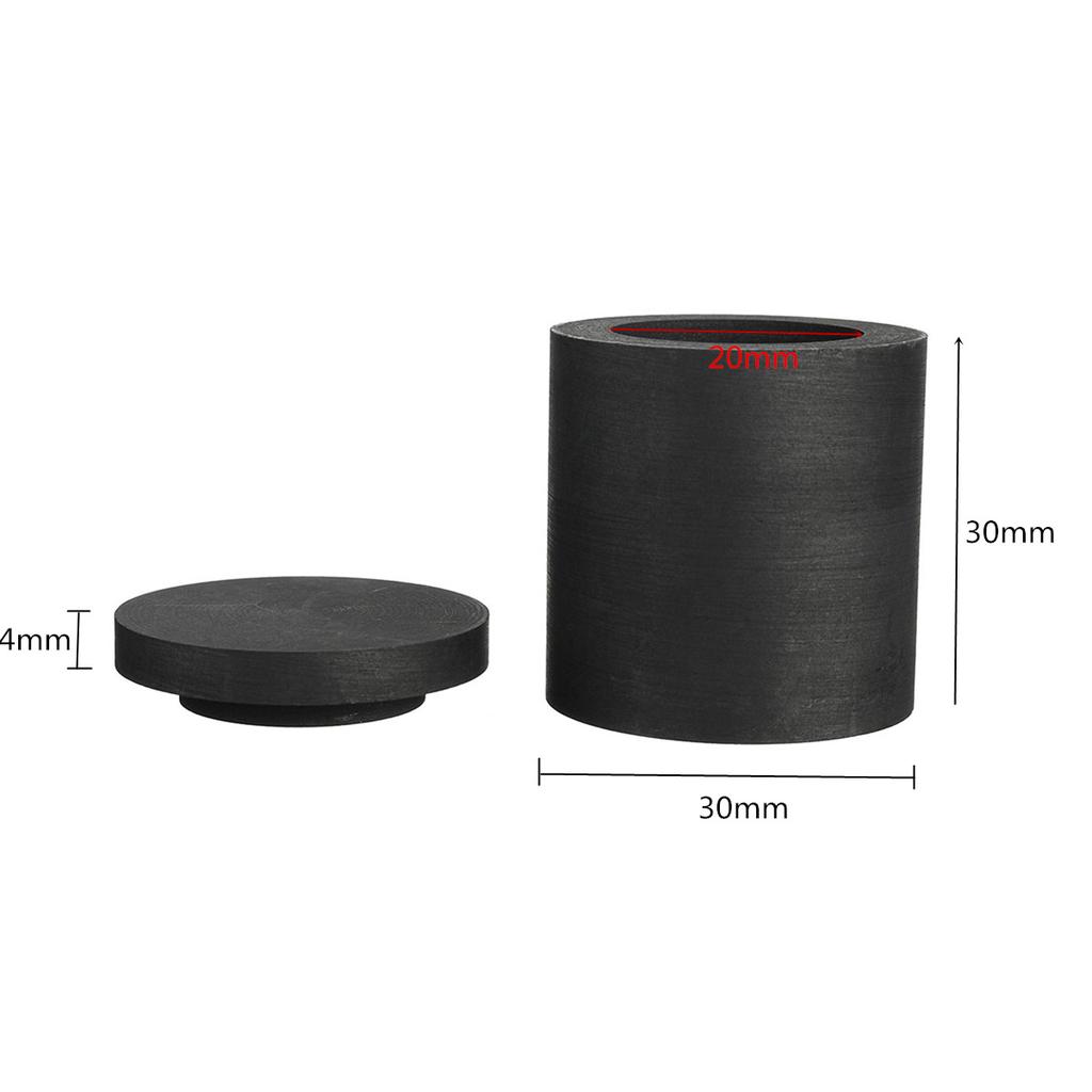 Graphite Crucible Cup Set For Melting Gold, Silver – Propane Kiln/Furnace, 2-8 Pc (PMC Supplies)