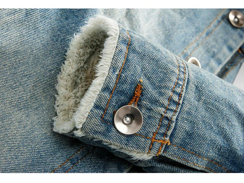 Autumn/Winter Couple's Plus Size Thick Denim Jacket - Men's Casual Korean Style