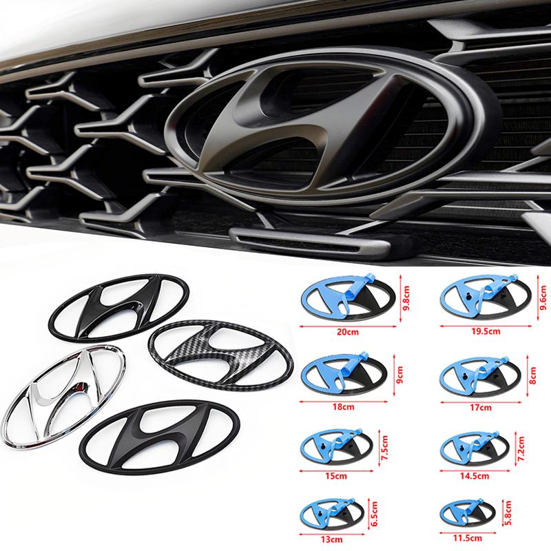 For Hyundai Tucson Elantra Accent Mistra Lafesta IX35 I20 1Pc Car Logo Front Bonnet Hood Rear Tail Trunk Emblem Auto Accessories NN3