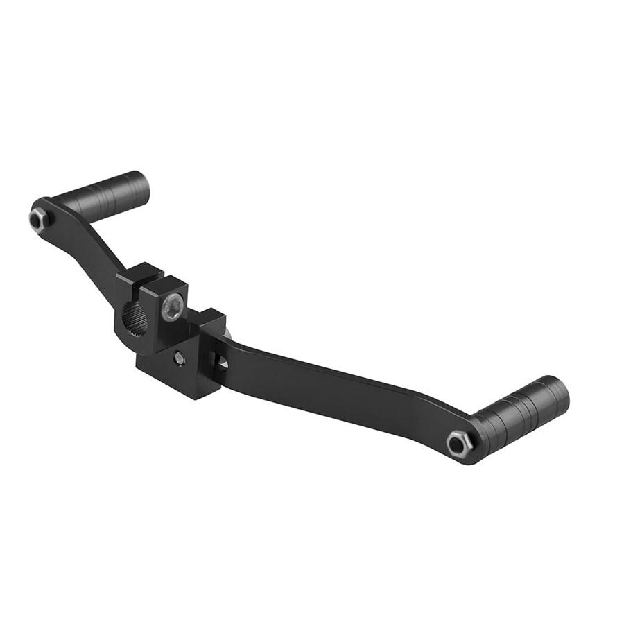Motorcycle Dual Head Dual Way Foot Gear Shift Lever Black Aluminum Replacement