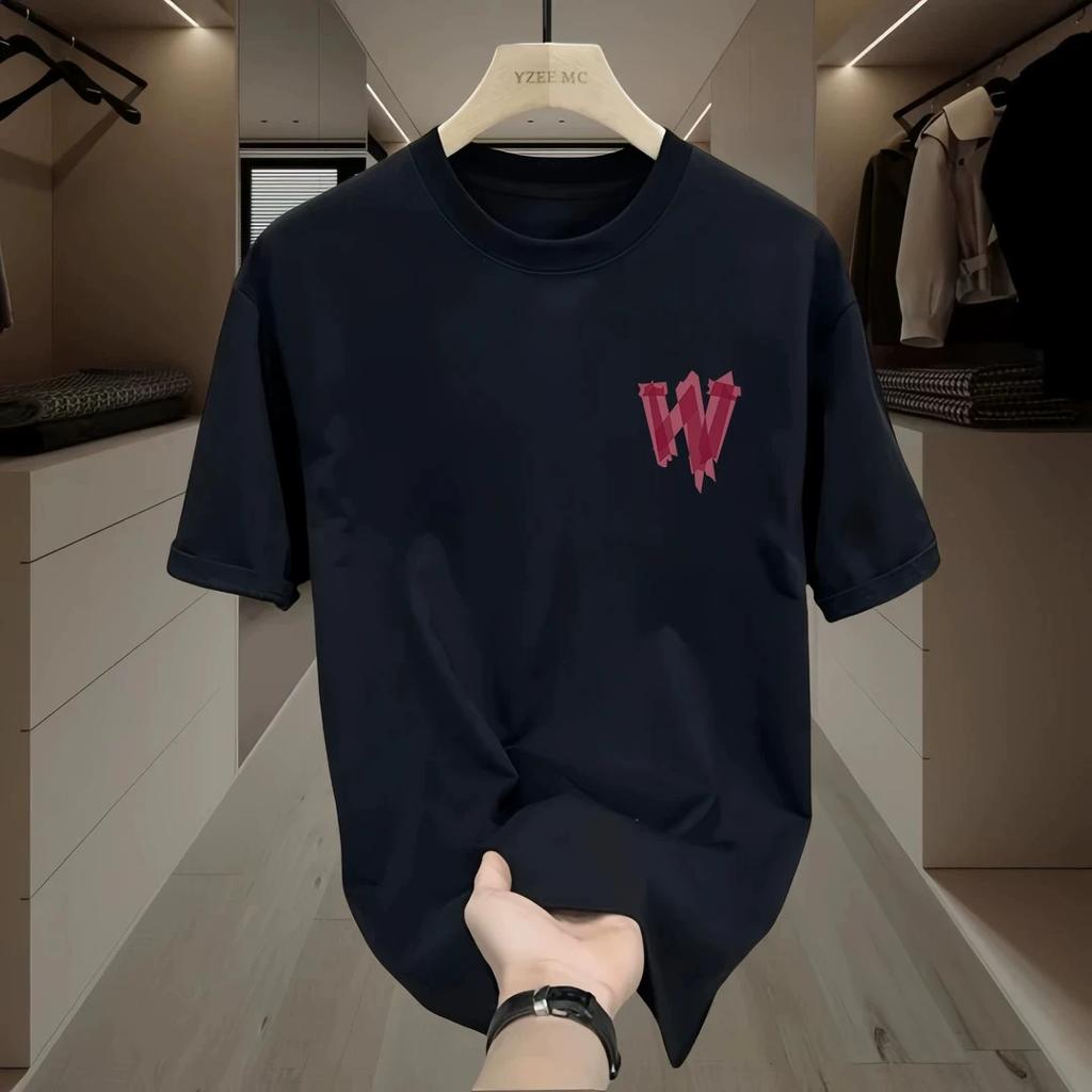 Tricou Bărbați Bumbac Mânecă Scurtă Gât Rotund Casual Culoare Uni Basic Top de Tricou Vară Respirabil Confortabil Îmbrăcăminte pentru Purtare Zilnică