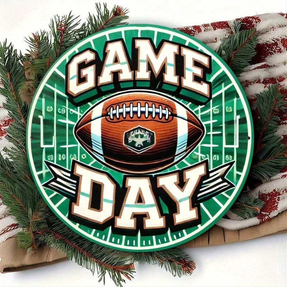 Metal Football Poster Garage Wall Art Decor