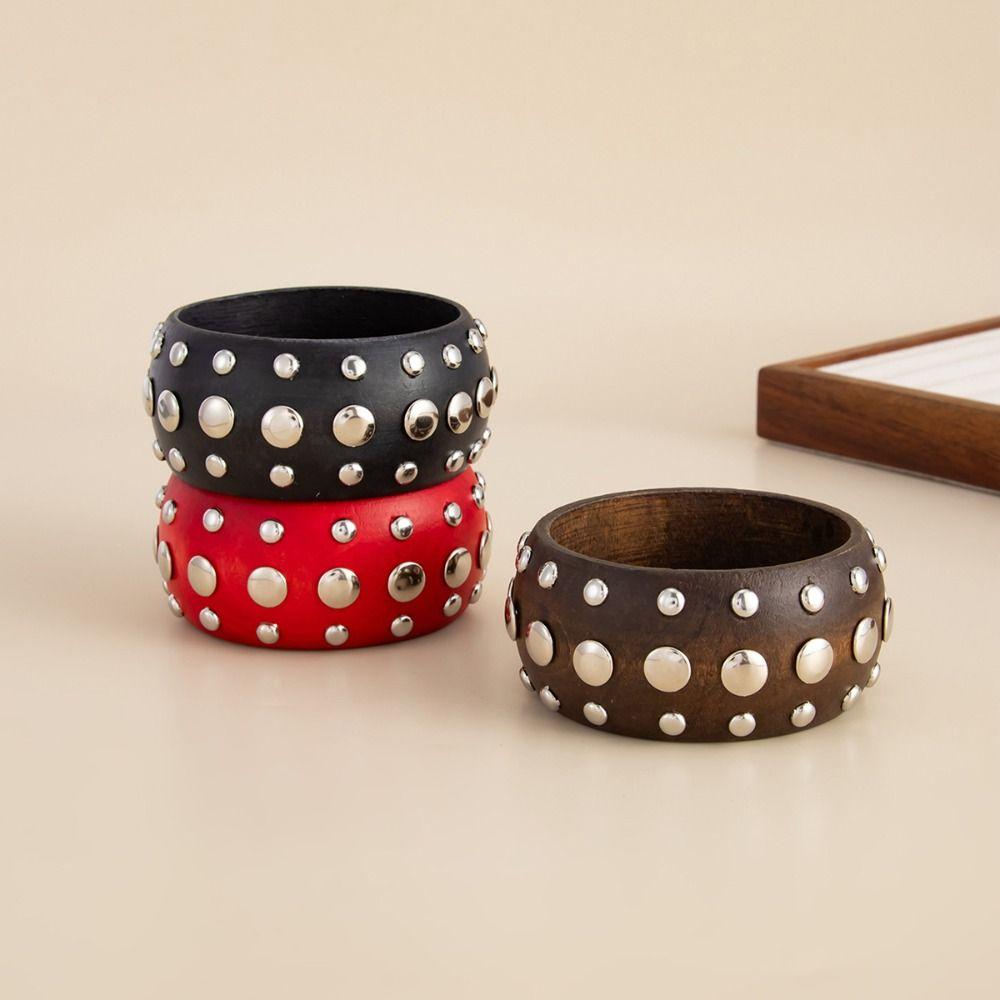 Vintage Chunky Bangle Bohemian Irregular Geometric Bracelet Retro Hand Ring  Summer Party Jewelry