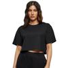 Build Your Brand Oversized kortärmad crop top för damer