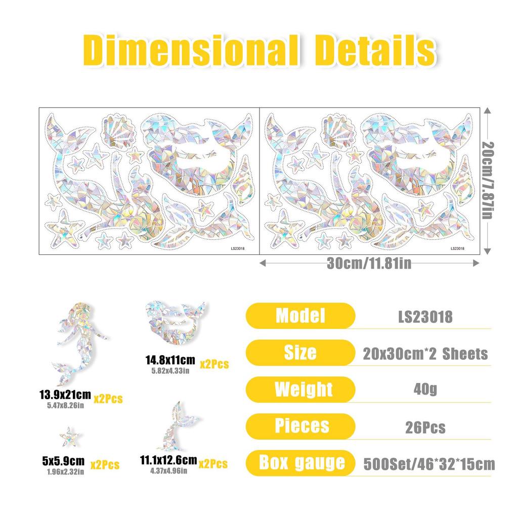 Colorful Rainbow Prism Butterfly Window Cling: Electrostatic Glass Decor & Sun Catcher