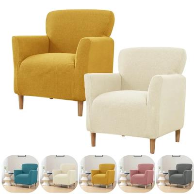Polar Fleece Elastic Club Tub Chair Covers Spandex Single Armchair Sofa Covers for Living Room Wedding Bar El Chair Protector