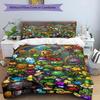 3pcs Duvet Cover Set (1*Duvet Cover + 2*Pillowcase, Without Core), Plants VS Zombies Print Bedding Set, Bedroom Decor, All‑Season, Birthday Gift