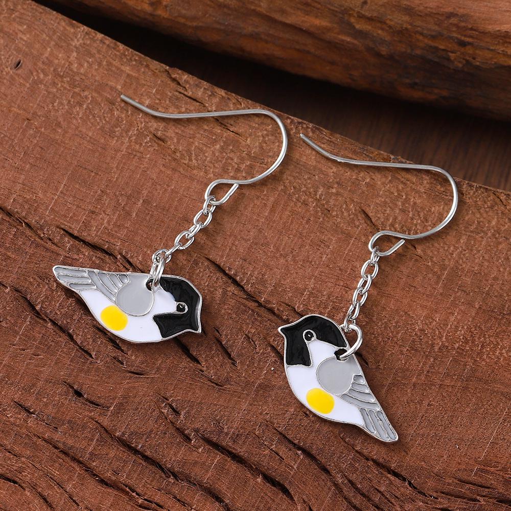Pendientes Retro de Pájaros Coloridos: Joyería de Animales Versátil de Alta Gama para Mujeres