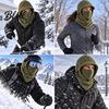 Warm Fleece Hat with Sunshade Brim Winter Balaclava Ski Mask Windproof Face Cover Brim Neck Running Mask for Cold Weather Warmer Adjustable Thermal