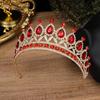 Shiny Baroque Crown Metal Rhinestone Crown Headband Princess Tiara  Dress Accessories