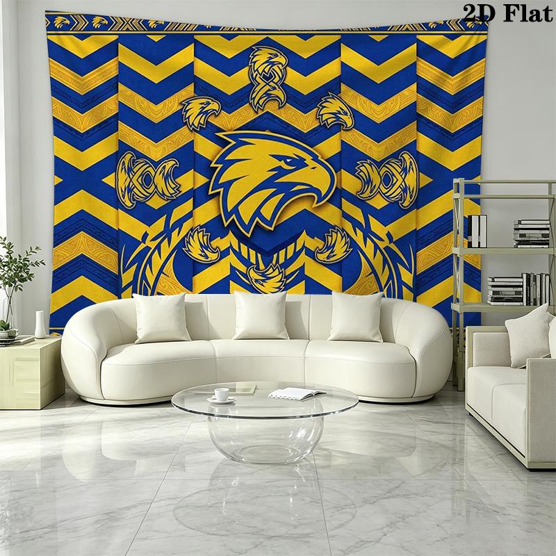 West Coast Eagles Wall Tapestry Aesthetic Wall Hanging Printed Fabric Blanket Decorative Tapestries for Bedroom Living Room Home Decor