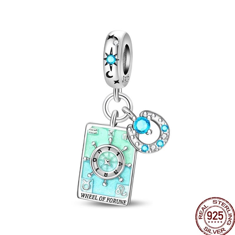 Charms Copper Tarot Card Devil Hermit Wheel Of Fortune Sun Star Pendant Fit Bracelets Necklace Diy Jewelry