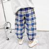 Tonlion Boys' Plaid Casual Pants