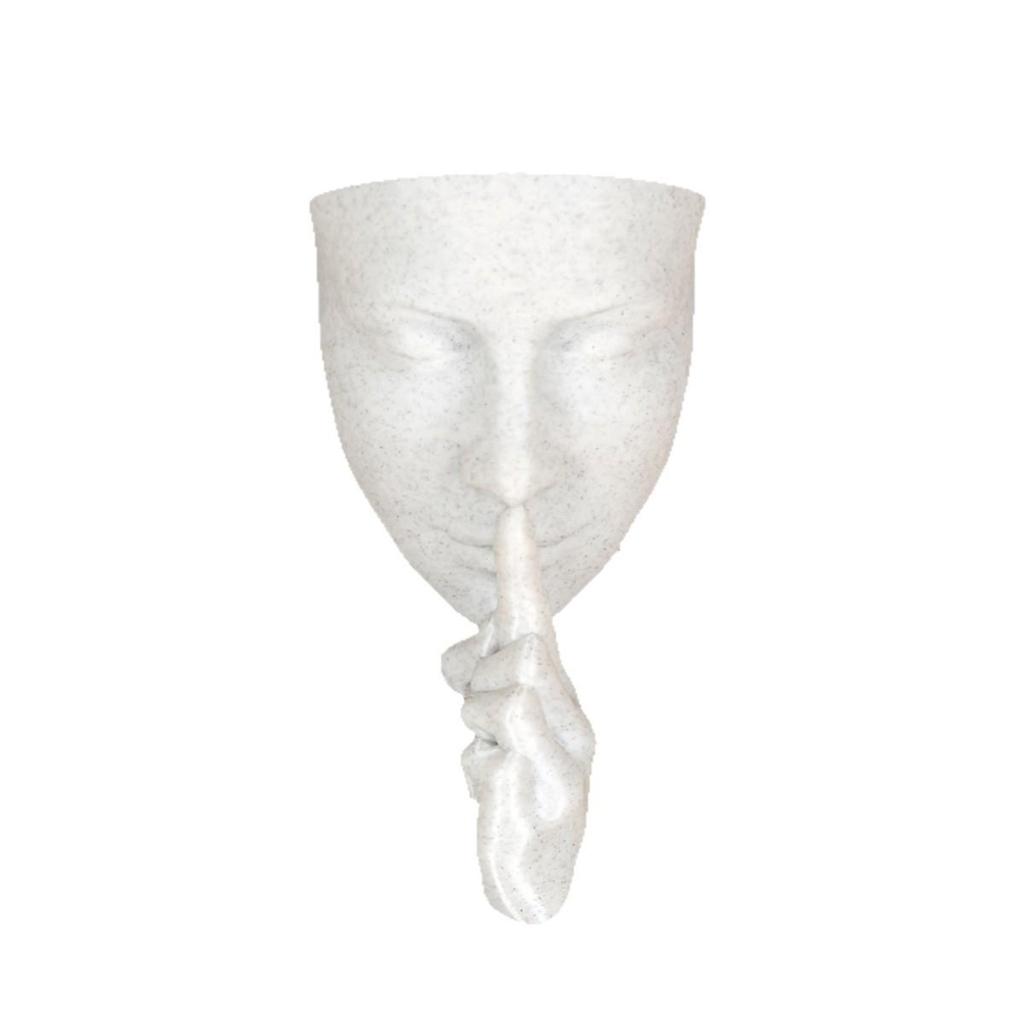 Odolný plastový květináč s obličejem a šrouby - Zábavná domácí dekorace