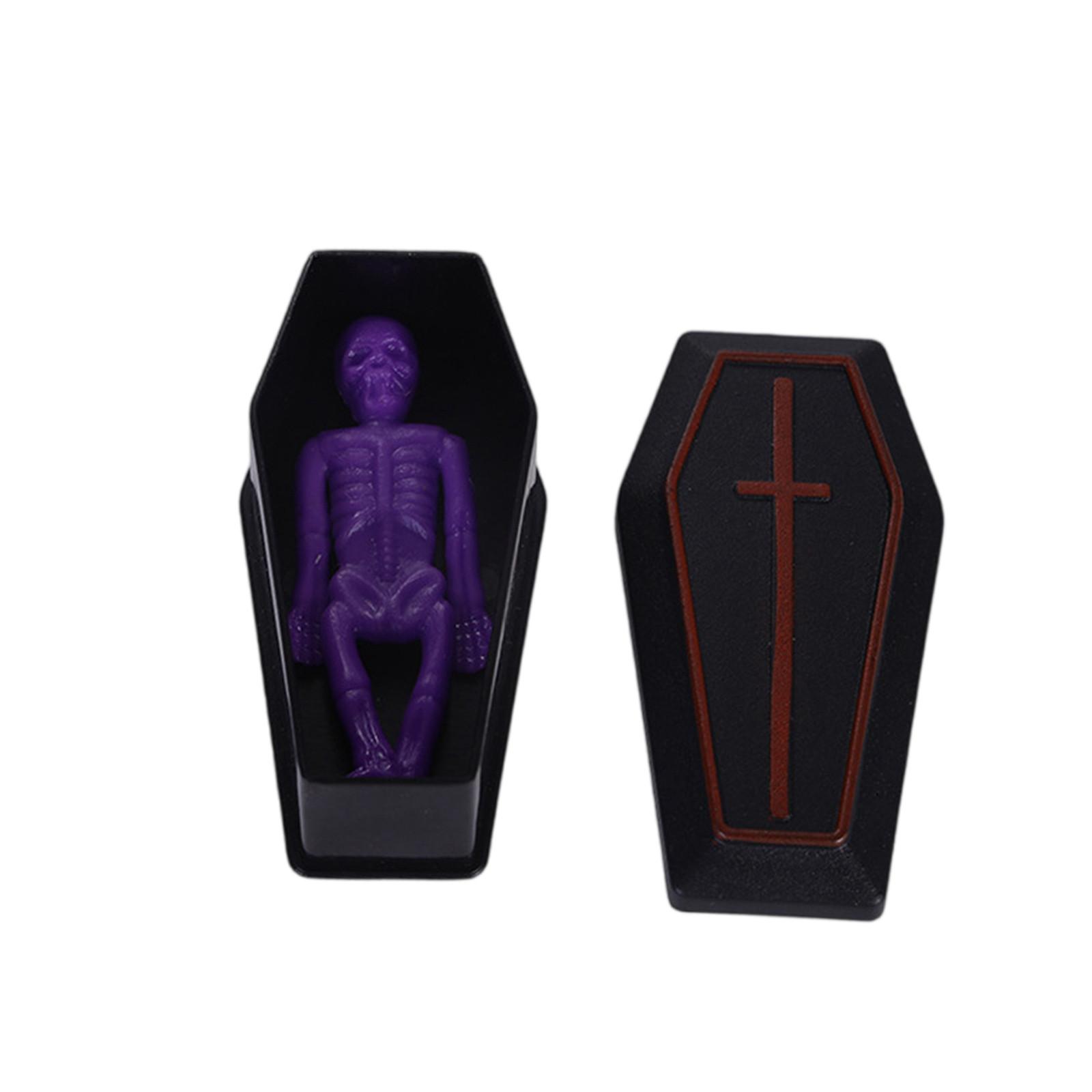 

1 набір Мініатюрна труна Скелет Хелловінська прикраса Реквізит для розіграшів для вечірок Моторошний домашній декор Веселі Хелловінські прикраси для зібрань та заходів One Size